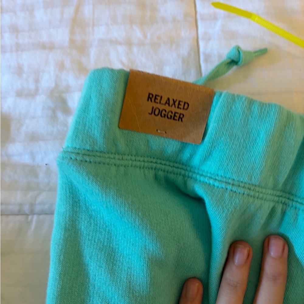 Victoria's Secret Teal Joggers - Picture 3 of 3